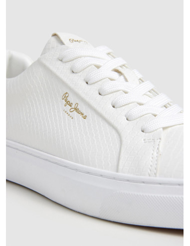Zapatilla mujer canvas grabada - PEPE JEANS PLS00031 - blanco