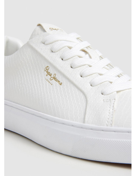 Zapatilla mujer canvas grabada - PEPE JEANS PLS00031 - blanco