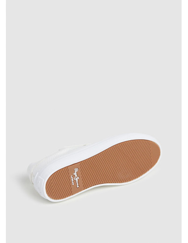 Zapatilla mujer canvas grabada - PEPE JEANS PLS00031 - blanco