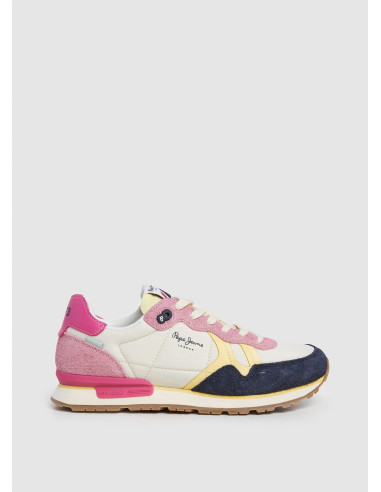 Zapatillas running logo estampado - PEPE JEANS PLS40037 - rosa