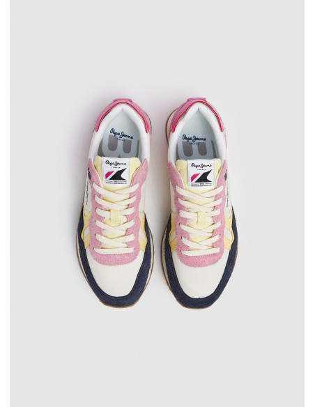 Zapatillas running logo estampado - PEPE JEANS PLS40037 - rosa