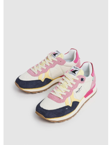 Zapatillas running logo estampado - PEPE JEANS PLS40037 - rosa