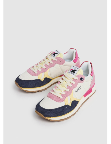 Zapatillas running logo estampado - PEPE JEANS PLS40037 - rosa