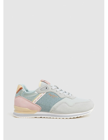 Zapatillas running logo estampado - PEPE JEANS PLS40045 - turquesa