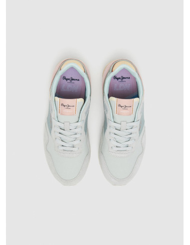 Zapatillas running logo estampado - PEPE JEANS PLS40045 - turquesa