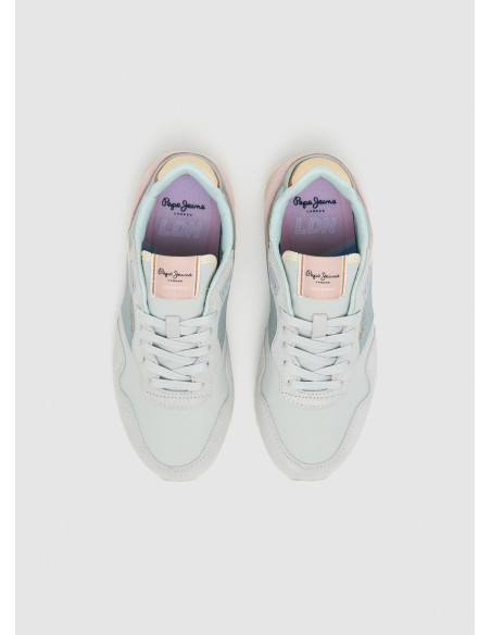 Zapatillas running logo estampado - PEPE JEANS PLS40045 - turquesa