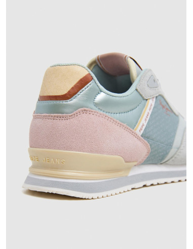 Zapatillas running logo estampado - PEPE JEANS PLS40045 - turquesa