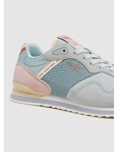 Zapatillas running logo estampado - PEPE JEANS PLS40045 - turquesa