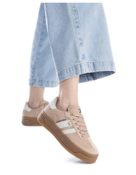 Canvas combinada rayas mujer piso doble caramelo - XTI 143644 - beig