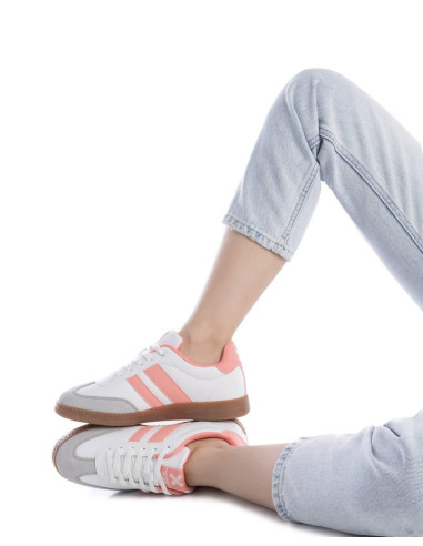 Canvas combinada rayas mujer piso caramelo - XTI 143485 - blanco