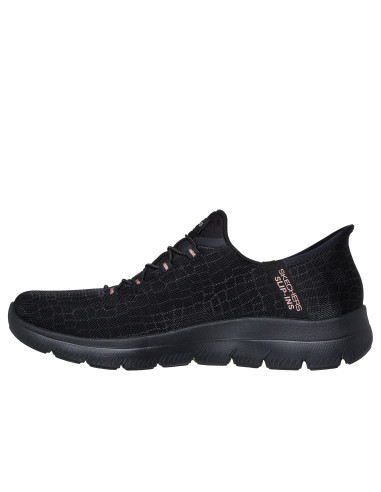 Zapatilla mujer SLIP-INS cordón elastico - SKECHERS 150128 - negro