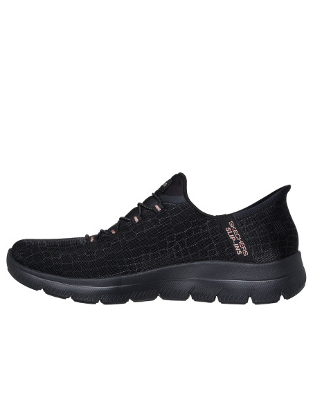 Zapatilla mujer SLIP-INS cordón elastico - SKECHERS 150128 - negro