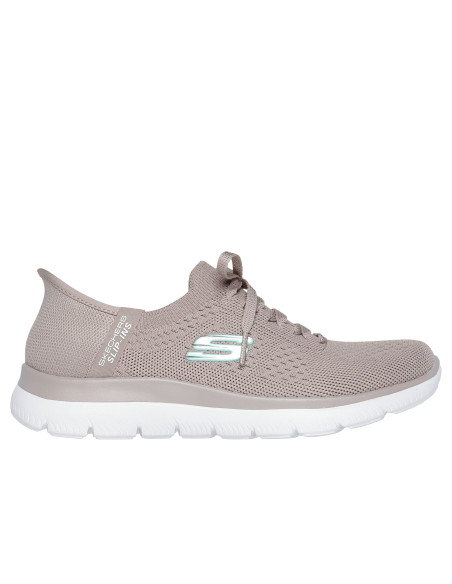 Zapatilla mujer SLIP-INS cordón elastico - SKECHERS 150263 - taupe