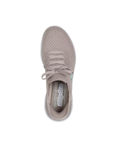 Zapatilla mujer SLIP-INS cordón elastico - SKECHERS 150263 - taupe