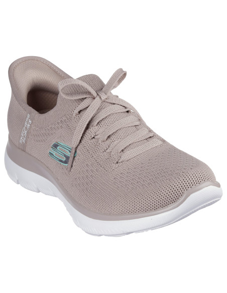 Zapatilla mujer SLIP-INS cordón elastico - SKECHERS 150263 - taupe