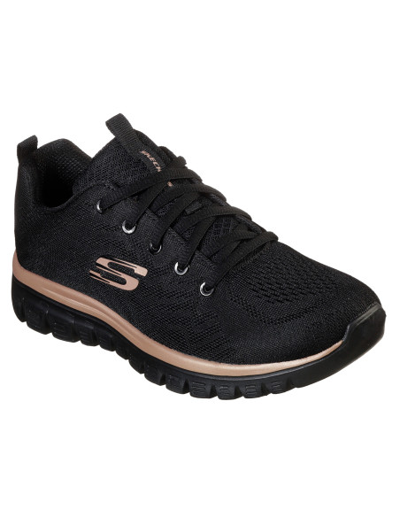 Zapatilla deportiva micro mujer - SKECHERS 12615 - negro