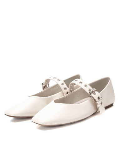 Bailarina plana ajuste correa hebilla - XTI 144021 - hielo