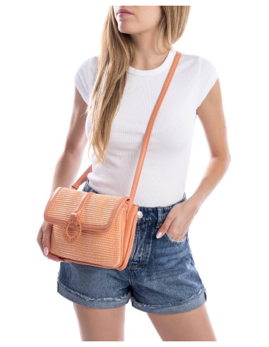 Bandolera rafia correa - XTI 184381 - coral