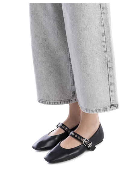 Bailarina plana ajuste correa hebilla - XTI 144021 - negro