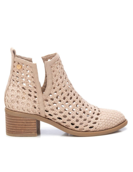 Botin mujer trenzado tacon madera bajo - XTI 143959 - beig