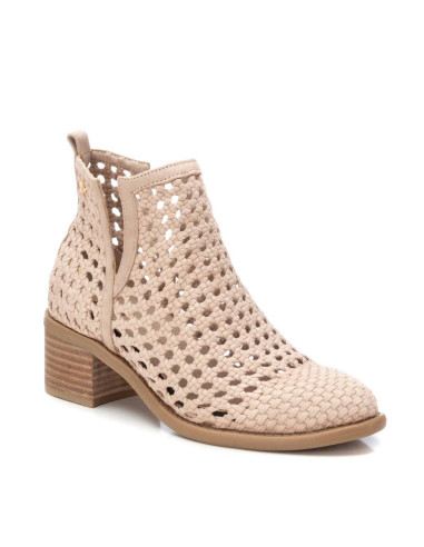 Botin mujer trenzado tacon madera bajo - XTI 143959 - beig