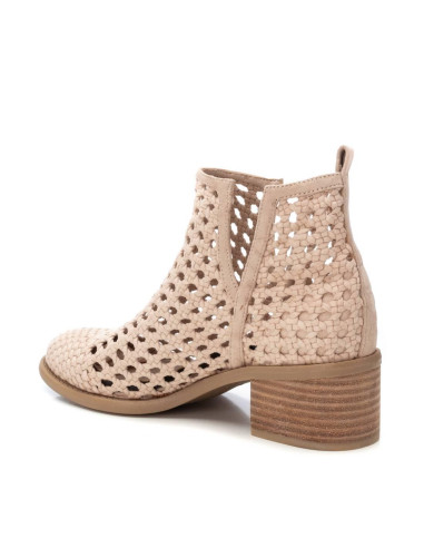 Botin mujer trenzado tacon madera bajo - XTI 143959 - beig