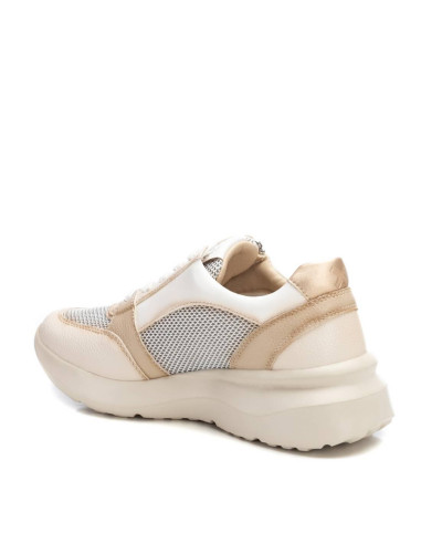 Zapatilla mujer con cierre en cordón y cremallera - XTI 143736 - beig