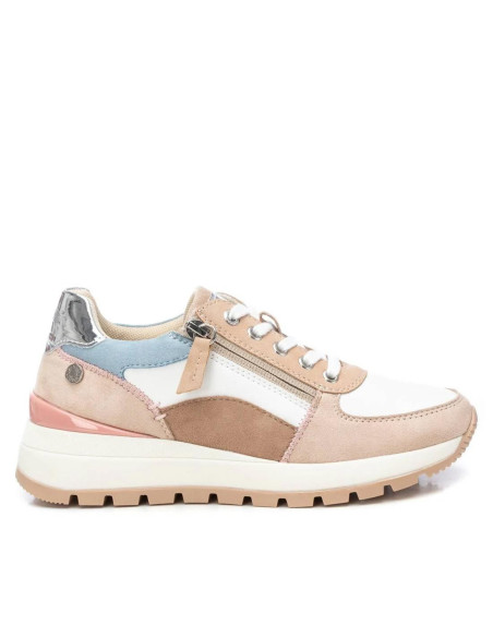 Zapatilla mujer casual con cremallera - REFRESH 172446 - beig