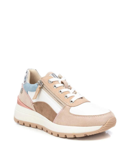 Zapatilla mujer casual con cremallera - REFRESH 172446 - beig