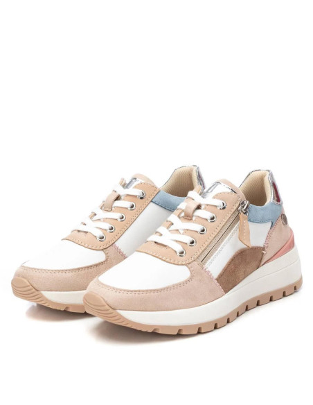 Zapatilla mujer casual con cremallera - REFRESH 172446 - beig