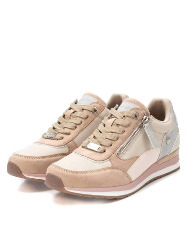 Zapatilla mujer casual con cremallera - REFRESH 171503 - beig