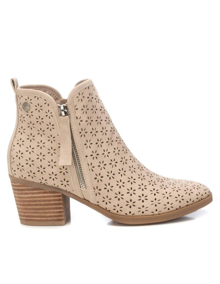 Botin de mujer con cremallera y tacón campero - REFRESH 172784 - hielo