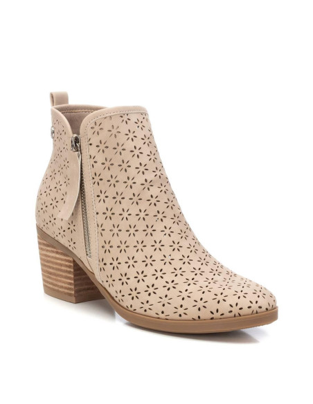 Botin de mujer con cremallera y tacón campero - REFRESH 172784 - hielo