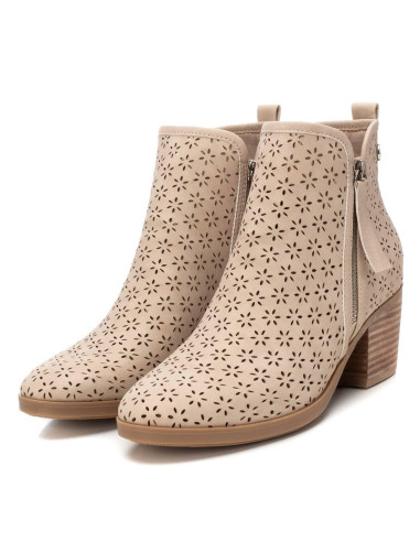Botin de mujer con cremallera y tacón campero - REFRESH 172784 - hielo