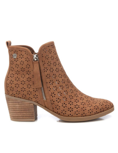 Botin de mujer con cremallera y tacón campero - REFRESH 172784 - camel