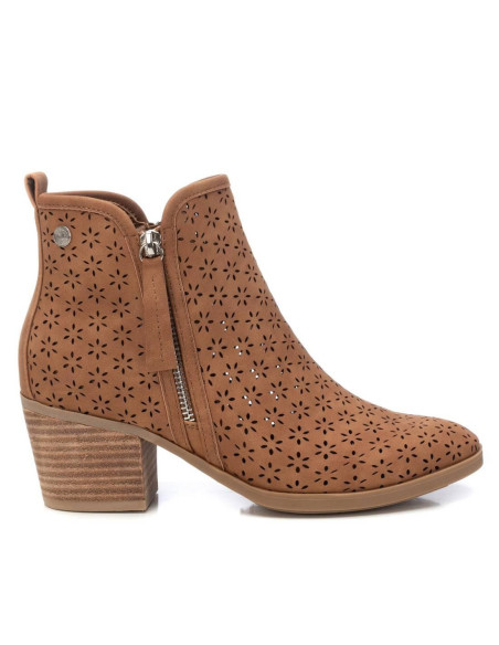 Botin de mujer con cremallera y tacón campero - REFRESH 172784 - camel