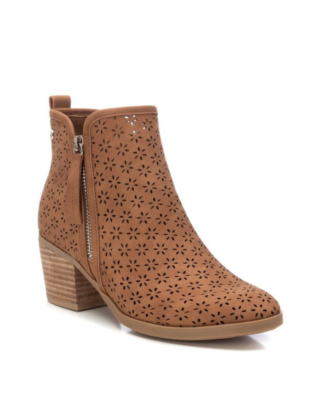 Botin de mujer con cremallera y tacón campero - REFRESH 172784 - camel