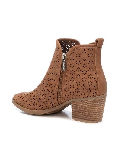 Botin de mujer con cremallera y tacón campero - REFRESH 172784 - camel