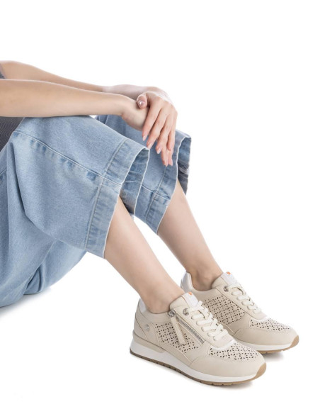 Zapatilla troquelada cremallera lateral - REFRESH 172789 - hielo