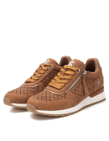 Zapatilla troquelada cremallera lateral - REFRESH 172789 - camel