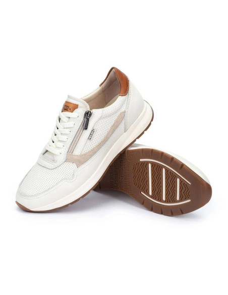 Deportivo piel cremallera - PIKOLINOS M2B-6263C3 - blanco