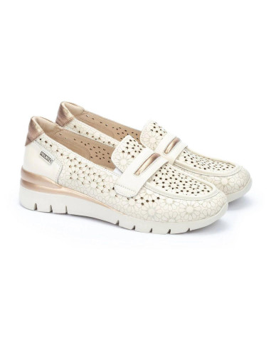 Mocasín deportivo en piel - PIKOLINOS W4R-6518C1- nata