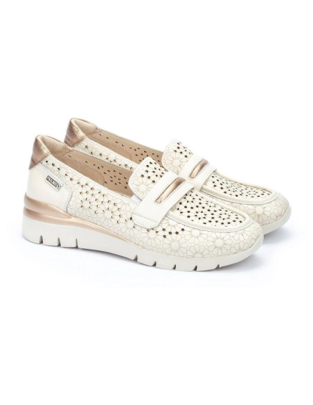 Mocasín deportivo en piel - PIKOLINOS W4R-6518C1- nata