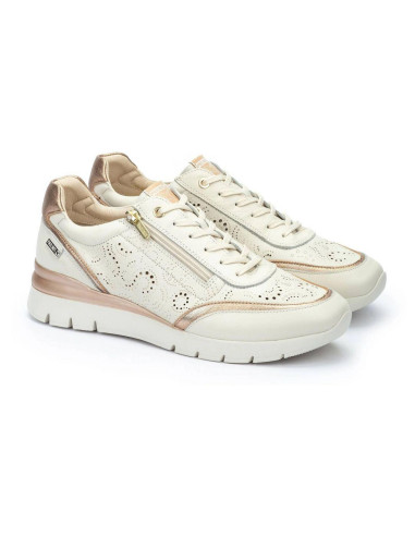 Deportivos cremallera piel - PIKOLINOS W4R-6622C1 - nata