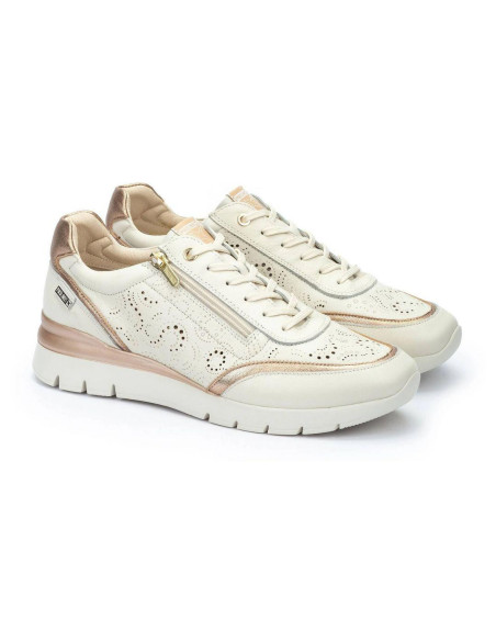 Deportivos cremallera piel - PIKOLINOS W4R-6622C1 - nata