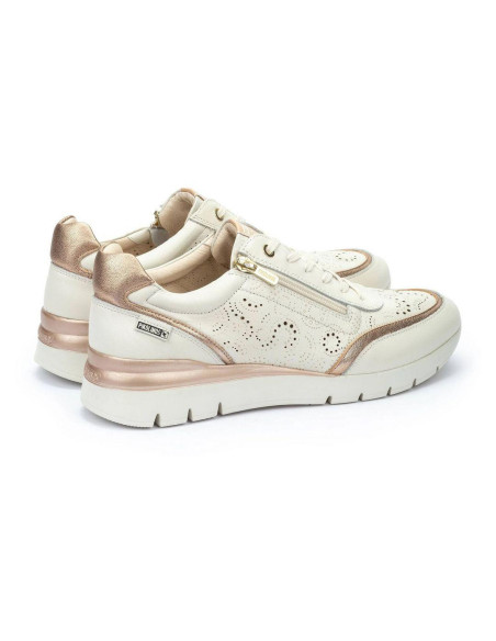 Deportivos cremallera piel - PIKOLINOS W4R-6622C1 - nata