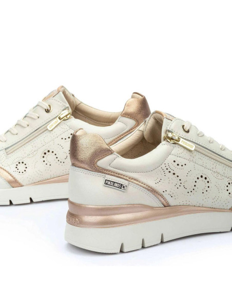 Deportivos cremallera piel - PIKOLINOS W4R-6622C1 - nata