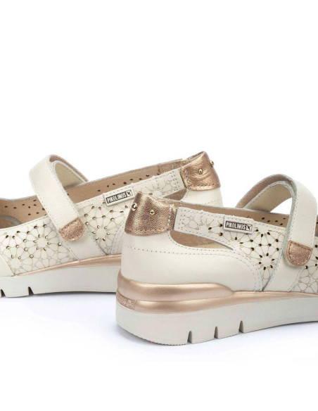 Mercedes pìel tira de velcro - PIKOLINOS W4R-6989C1- nata