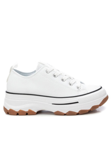Zapatilla lona de mujer doble piso goma - REFRESH 172477 - blanco