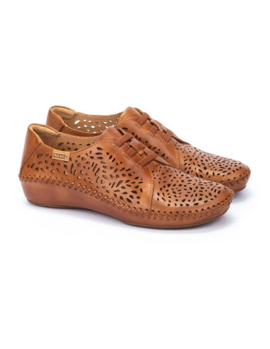 Zapato calado con elásticos para mujer - PIKOLINOS 655-4783 - brandy